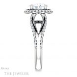 Oval Shaped Forever One Moissanite Engagement Ring #GTJ1094-oval-fo-w 3 Oval Shaped Forever One Moissanite Engagement Ring #GTJ1094-oval-fo-w