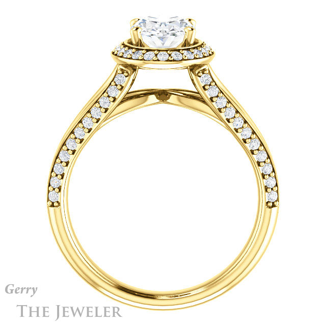 Oval Shaped Forever One Moissanite Engagement Ring #GTJ1094-oval-fo-y 2 Oval Shaped Forever One Moissanite Engagement Ring #GTJ1094-oval-fo-y