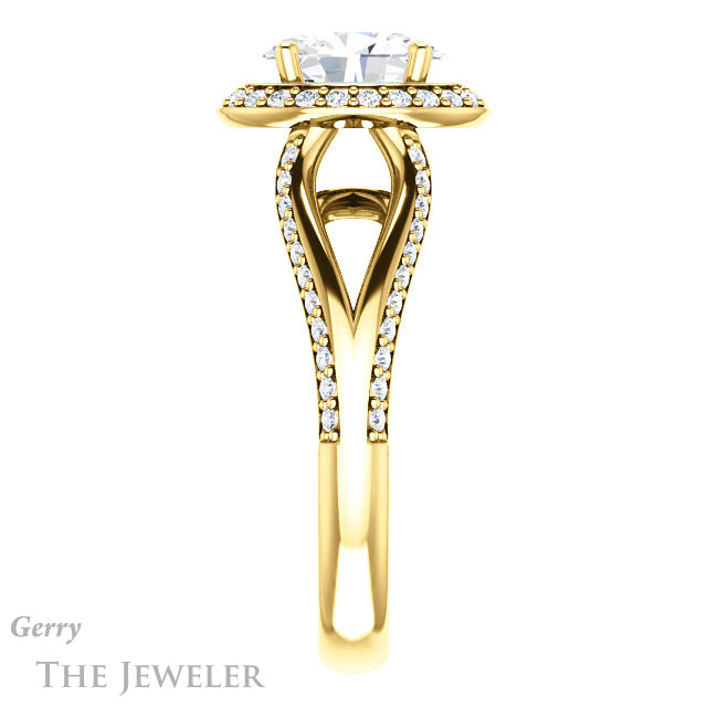 Oval Shaped Forever One Moissanite Engagement Ring #GTJ1094-oval-fo-y 3 Oval Shaped Forever One Moissanite Engagement Ring #GTJ1094-oval-fo-y