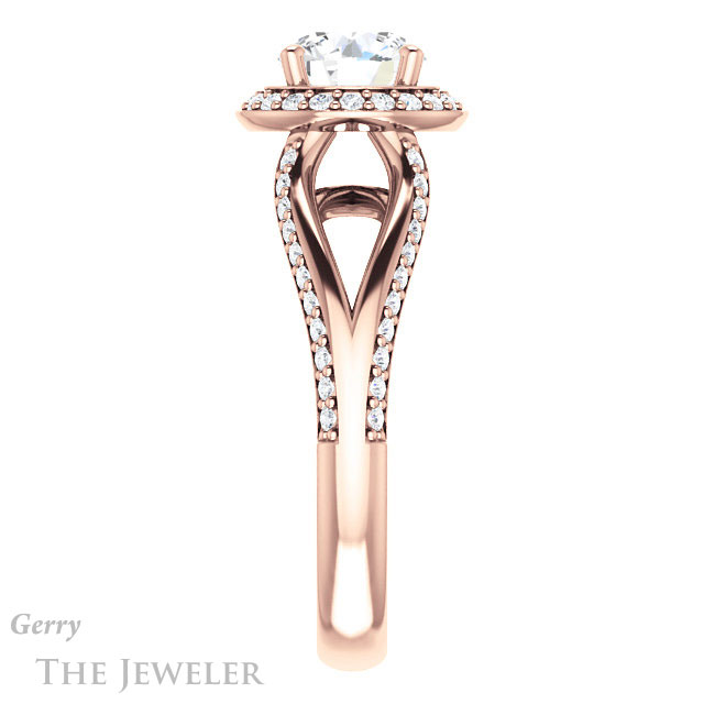 Round Cut Forever One Moissanite Engagement Ring #GTJ1094-round-fo-r 3 Round Cut Forever One Moissanite Engagement Ring #GTJ1094-round-fo-r