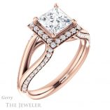 Princess Cut Forever One Moissanite Engagement Ring #GTJ1094-square-fo-r 4 Princess Cut Forever One Moissanite Engagement Ring #GTJ1094-square-fo-r