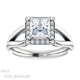 Princess Cut Forever One Moissanite Engagement Ring #GTJ1094-square-fo-w 1 Princess Cut Forever One Moissanite Engagement Ring #GTJ1094-square-fo-w