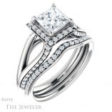 Princess Cut Forever One Moissanite Engagement Ring #GTJ1094-square-fo-w 6 Princess Cut Forever One Moissanite Engagement Ring #GTJ1094-square-fo-w