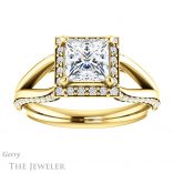 Princess Cut Forever One Moissanite Engagement Ring #GTJ1094-square-fo-y