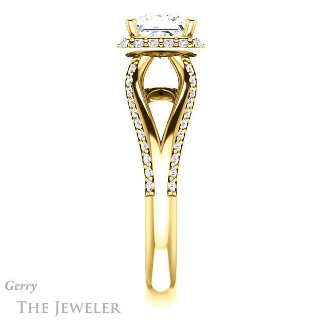 Princess Cut Forever One Moissanite Engagement Ring #GTJ1094-square-fo-y