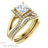 Princess Cut Forever One Moissanite Engagement Ring #GTJ1094-square-fo-y