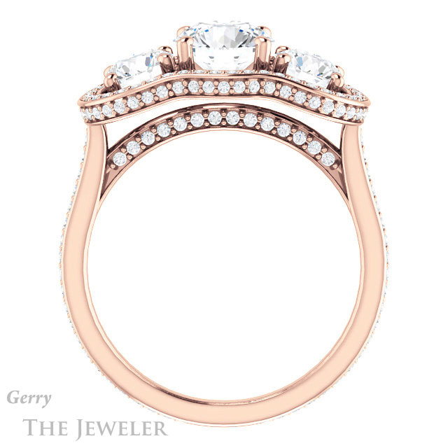 Round Cut Forever One Moissanite Engagement Ring #GTJ1095-round-fo-r | Gerry The Jeweler Round Cut Forever One Moissanite Engagement Ring #GTJ1095-round-fo-r