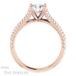 Cushion Cut Forever One Moissanite Engagement Ring #GTJ1096-cushion-fo-r