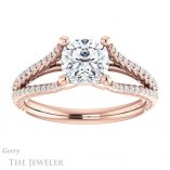 Cushion Cut Forever One Moissanite Engagement Ring #GTJ1096-cushion-fo-r