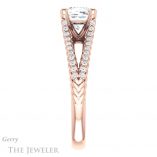 Cushion Cut Forever One Moissanite Engagement Ring #GTJ1096-cushion-fo-r