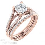 Cushion Cut Forever One Moissanite Engagement Ring #GTJ1096-cushion-fo-r