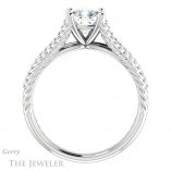 Cushion Cut Forever One Moissanite Engagement Ring #GTJ1096-cushion-fo-w