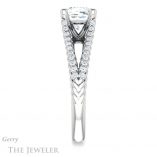 Cushion Cut Forever One Moissanite Engagement Ring #GTJ1096-cushion-fo-w