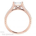Emerald Cut Forever Brilliant Moissanite Engagement Ring #GTJ1096-emerald-fb-r