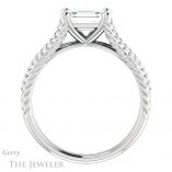 Emerald Cut Forever Brilliant Moissanite Engagement Ring #GTJ1096-emerald-fb-w