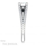 Emerald Cut Forever Brilliant Moissanite Engagement Ring #GTJ1096-emerald-fb-w