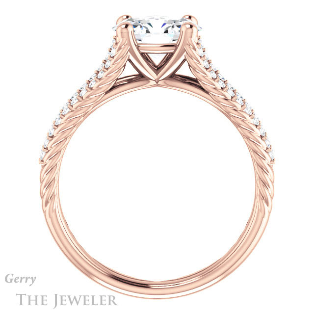 Oval Shaped Forever One Moissanite Engagement Ring #GTJ1096-oval-fo-r
