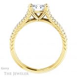 Oval Shaped Forever One Moissanite Engagement Ring #GTJ1096-oval-fo-y 2 Oval Shaped Forever One Moissanite Engagement Ring #GTJ1096-oval-fo-y