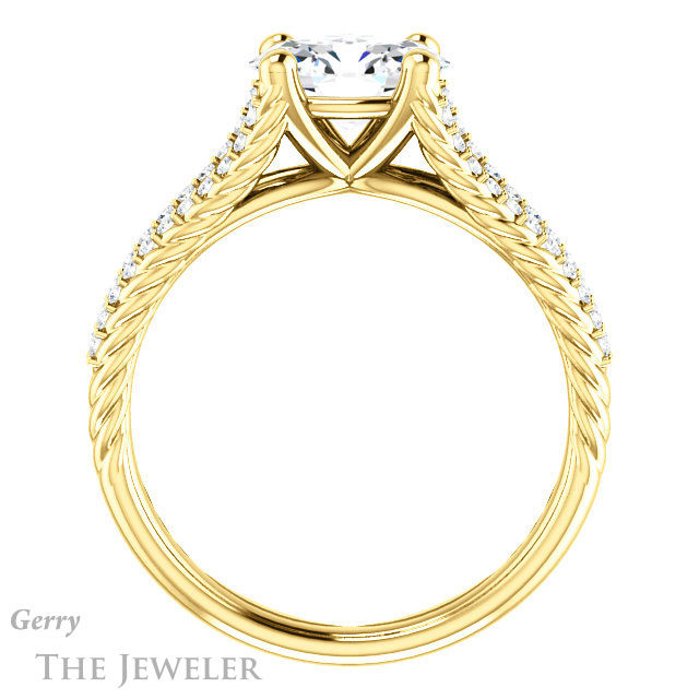 Oval Shaped Forever One Moissanite Engagement Ring #GTJ1096-oval-fo-y 2 Oval Shaped Forever One Moissanite Engagement Ring #GTJ1096-oval-fo-y
