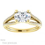Oval Shaped Forever One Moissanite Engagement Ring #GTJ1096-oval-fo-y 1 Oval Shaped Forever One Moissanite Engagement Ring #GTJ1096-oval-fo-y