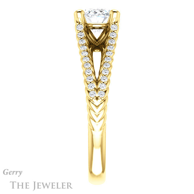 Oval Shaped Forever One Moissanite Engagement Ring #GTJ1096-oval-fo-y 3 Oval Shaped Forever One Moissanite Engagement Ring #GTJ1096-oval-fo-y