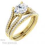 Oval Shaped Forever One Moissanite Engagement Ring #GTJ1096-oval-fo-y 6 Oval Shaped Forever One Moissanite Engagement Ring #GTJ1096-oval-fo-y