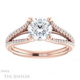 Round Cut Forever One Moissanite Engagement Ring #GTJ1096-round-fo-r 1 Round Cut Forever One Moissanite Engagement Ring #GTJ1096-round-fo-r