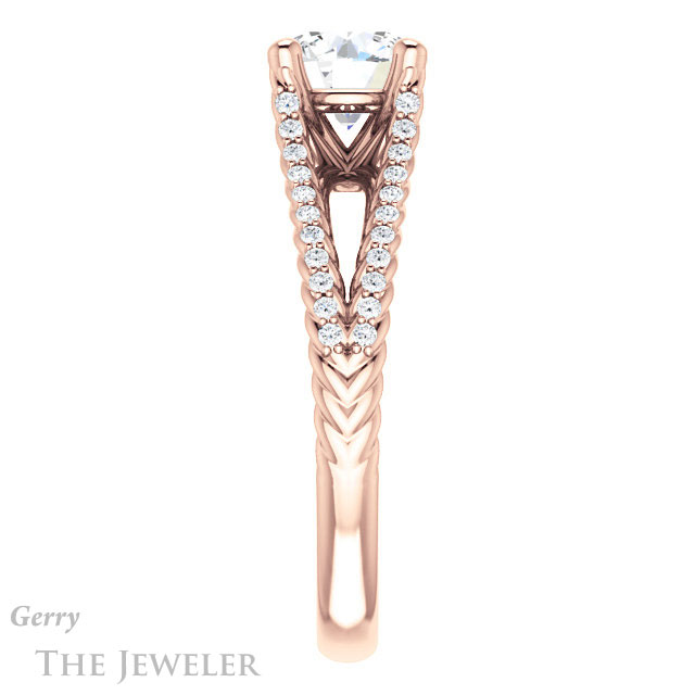 Round Cut Forever One Moissanite Engagement Ring #GTJ1096-round-fo-r 3 Round Cut Forever One Moissanite Engagement Ring #GTJ1096-round-fo-r