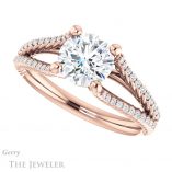 Round Cut Forever One Moissanite Engagement Ring #GTJ1096-round-fo-r 5 Round Cut Forever One Moissanite Engagement Ring #GTJ1096-round-fo-r