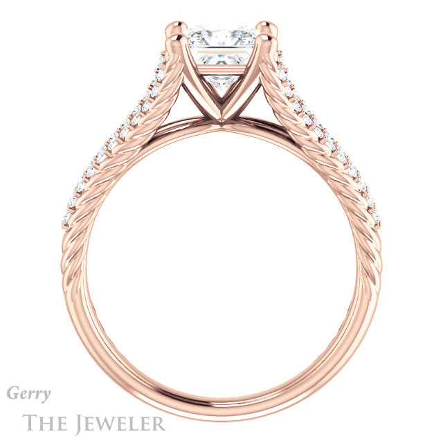 Princess Cut Forever One Moissanite Engagement Ring #GTJ1096-square-fo-r