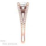 Princess Cut Forever One Moissanite Engagement Ring #GTJ1096-square-fo-r