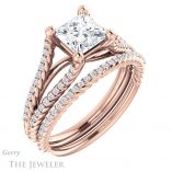 Princess Cut Forever One Moissanite Engagement Ring #GTJ1096-square-fo-r