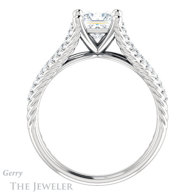 Princess Cut Forever One Moissanite Engagement Ring #GTJ1096-square-fo-w 2 Princess Cut Forever One Moissanite Engagement Ring #GTJ1096-square-fo-w