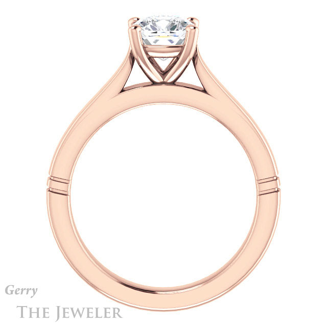 Cushion Cut Forever One Moissanite Engagement Ring #GTJ1097-cushion-fo-r