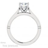 Cushion Cut Forever One Moissanite Engagement Ring #GTJ1097-cushion-fo-w