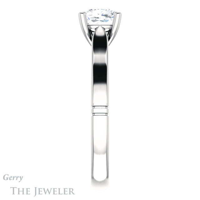 Cushion Cut Forever One Moissanite Engagement Ring #GTJ1097-cushion-fo-w