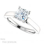 Cushion Cut Forever One Moissanite Engagement Ring #GTJ1097-cushion-fo-w