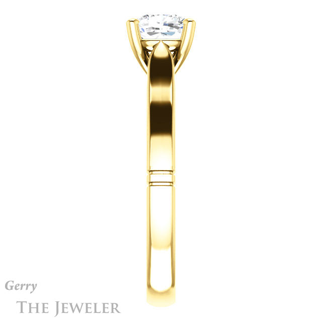 Cushion Cut Forever One Moissanite Engagement Ring #GTJ1097-cushion-fo-y 3 Cushion Cut Forever One Moissanite Engagement Ring #GTJ1097-cushion-fo-y