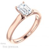 Emerald Cut Forever One Moissanite Engagement Ring #GTJ1097-emerald-fb-r 4 Emerald Cut Forever Brilliant Moissanite Engagement Ring #GTJ1097-emerald-fb-r