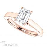 Emerald Cut Forever One Moissanite Engagement Ring #GTJ1097-emerald-fb-r 5 Emerald Cut Forever Brilliant Moissanite Engagement Ring #GTJ1097-emerald-fb-r