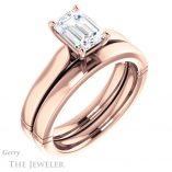 Emerald Cut Forever One Moissanite Engagement Ring #GTJ1097-emerald-fb-r 6 Emerald Cut Forever Brilliant Moissanite Engagement Ring #GTJ1097-emerald-fb-r