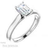 Emerald Cut Forever Brilliant Moissanite Engagement Ring #GTJ1097-emerald-fb-w