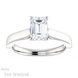 Emerald Cut Forever Brilliant Moissanite Engagement Ring #GTJ1097-emerald-fb-w