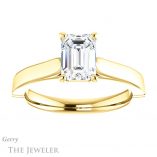 Emerald Cut Forever Brilliant Moissanite Engagement Ring #GTJ1097-emerald-fb-y