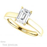 Emerald Cut Forever Brilliant Moissanite Engagement Ring #GTJ1097-emerald-fb-y