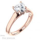 Heart Shaped Forever One Moissanite Engagement Ring #GTJ1097-heart-fb-r 4 Heart Shaped Forever Brilliant Moissanite Engagement Ring #GTJ1097-heart-fb-r