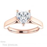 Heart Shaped Forever One Moissanite Engagement Ring #GTJ1097-heart-fb-r 1 Heart Shaped Forever Brilliant Moissanite Engagement Ring #GTJ1097-heart-fb-r