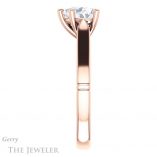 Heart Shaped Forever One Moissanite Engagement Ring #GTJ1097-heart-fb-r 3 Heart Shaped Forever Brilliant Moissanite Engagement Ring #GTJ1097-heart-fb-r