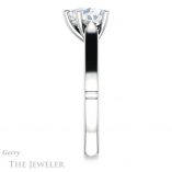 Heart Shaped Forever Brilliant Moissanite Engagement Ring #GTJ1097-heart-fb-w