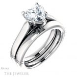 Heart Shaped Forever Brilliant Moissanite Engagement Ring #GTJ1097-heart-fb-w